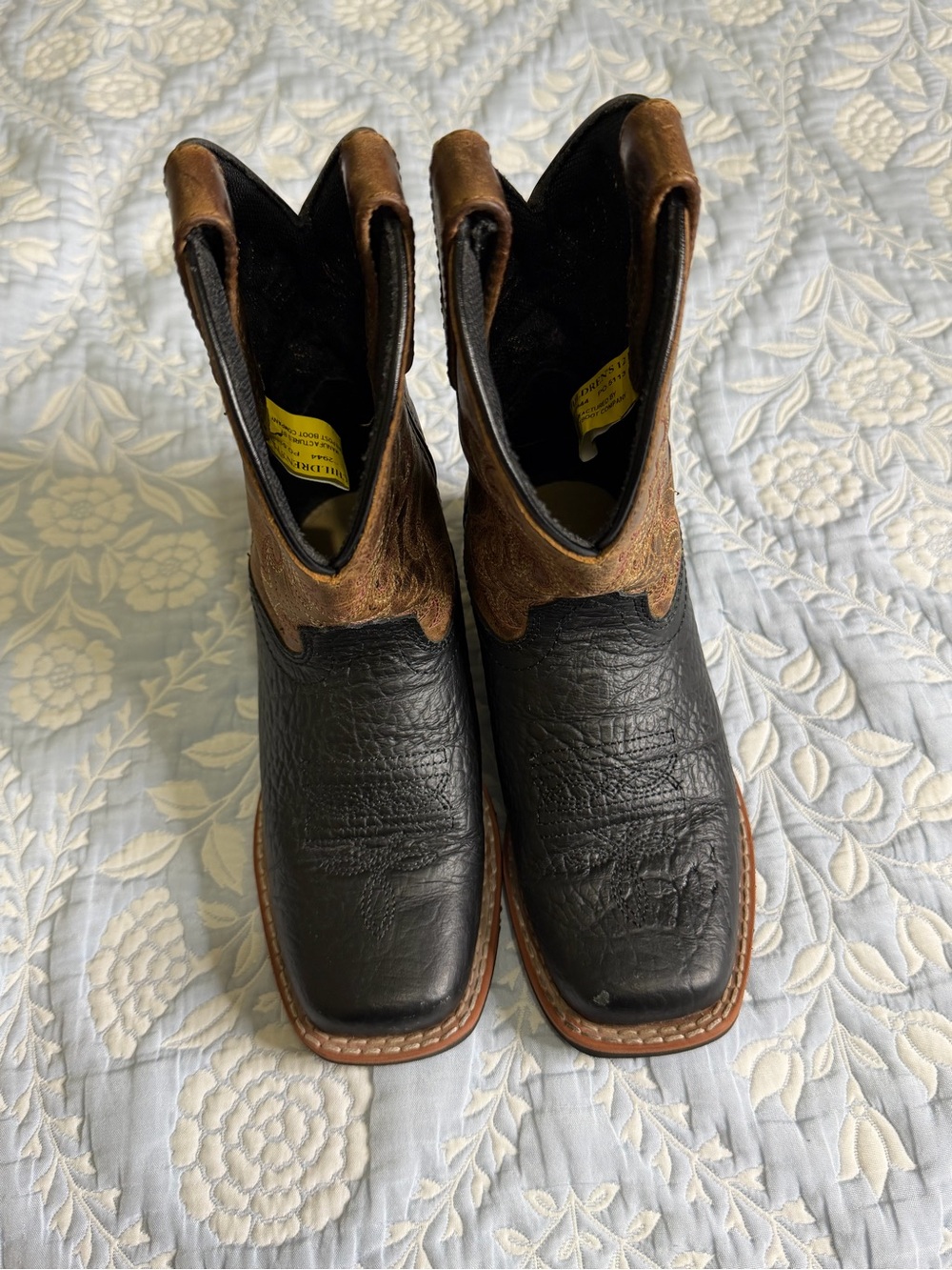 DAN POST BOYS' LITTLE RIVER WESTERN BOOTS - SQUARE TOE